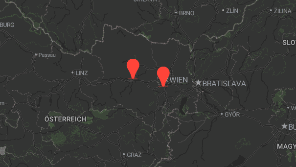 Map of company locations