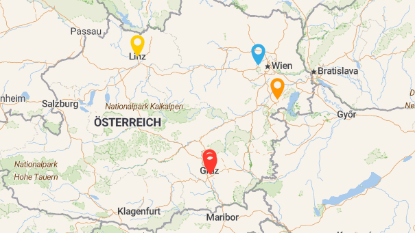 Map of company locations