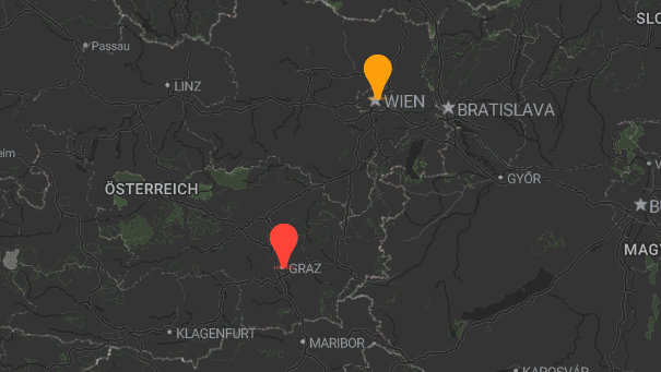 Map of company locations