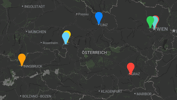 Map of company locations
