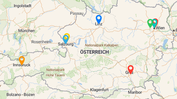 Map of company locations