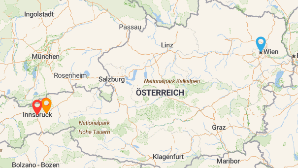 Map of company locations