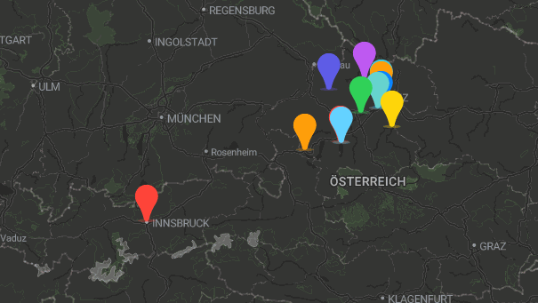 Map of company locations