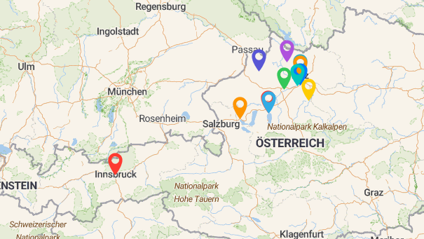 Map of company locations