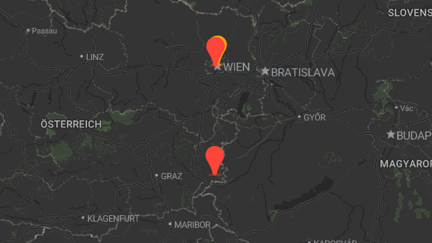 Map of company locations