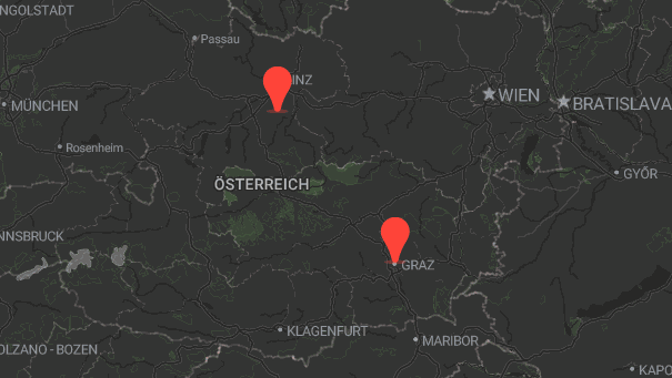 Map of company locations