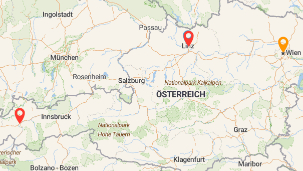 Map of company locations