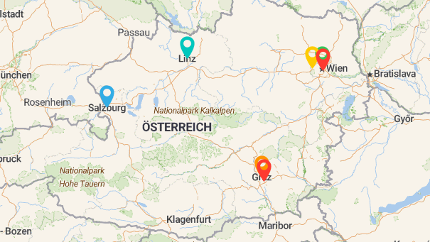 Map of company locations