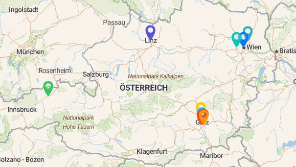 Map of company locations