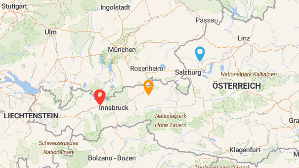 Map of company locations