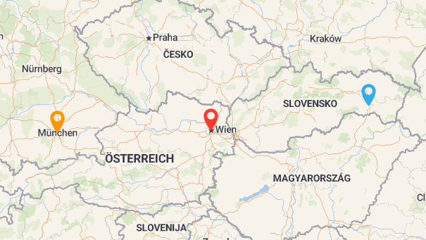 Map of company locations
