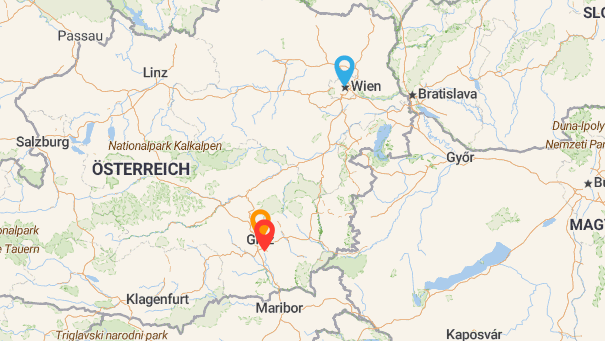 Map of company locations