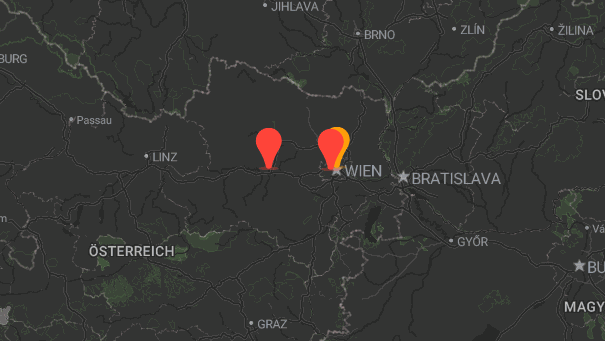 Map of company locations