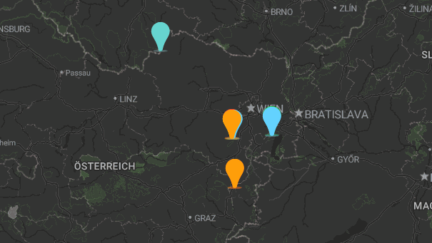 Map of company locations