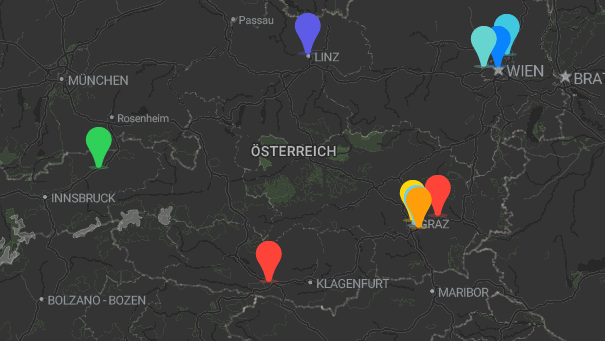 Map of company locations