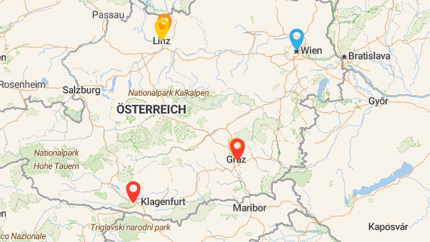Map of company locations