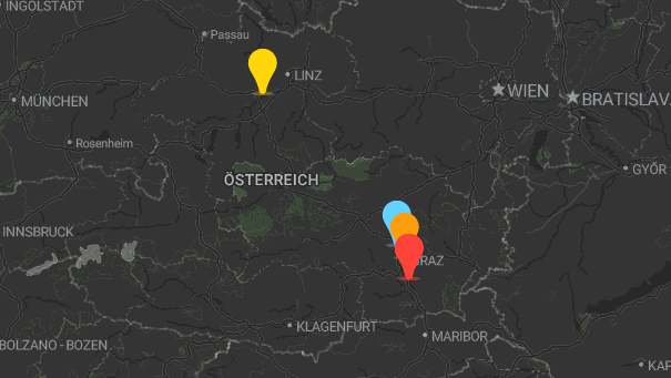 Map of company locations