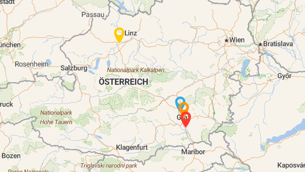 Map of company locations