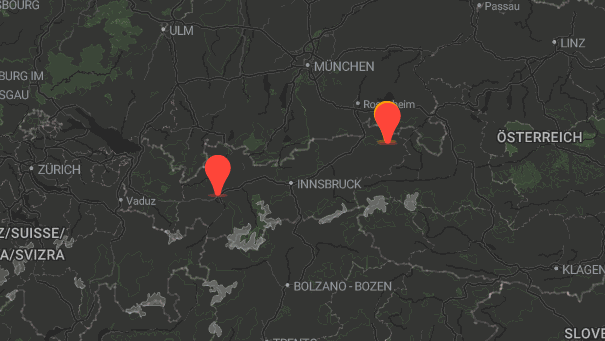 Map of company locations