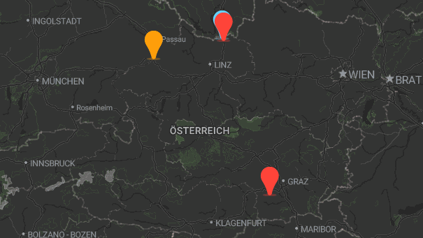 Map of company locations