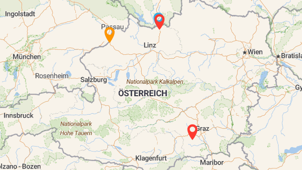 Map of company locations