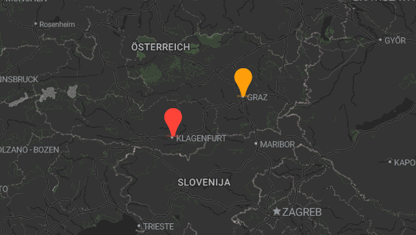 Map of company locations