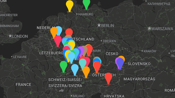 Map of company locations
