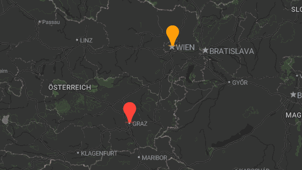 Map of company locations