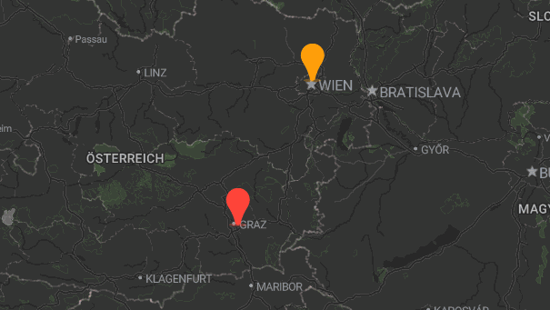 Map of company locations