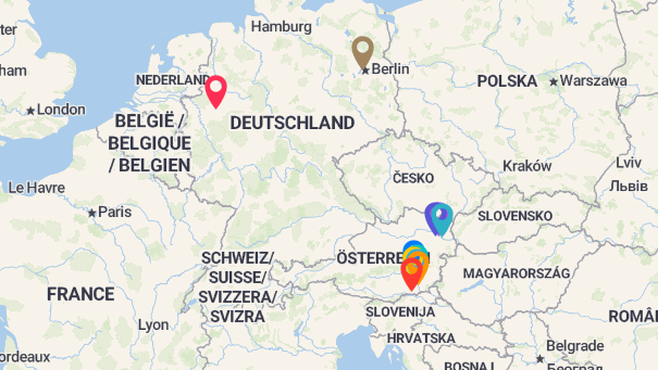 Map of company locations