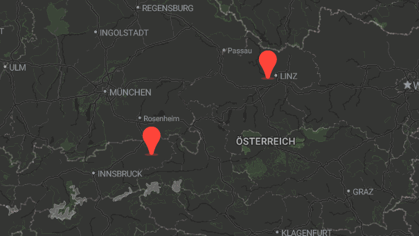 Map of company locations