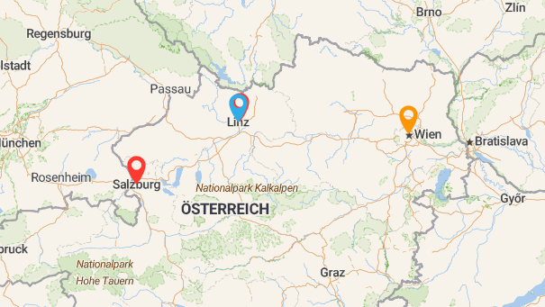 Map of company locations