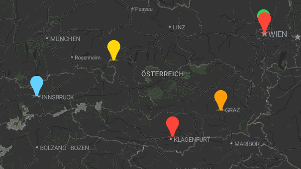 Map of company locations