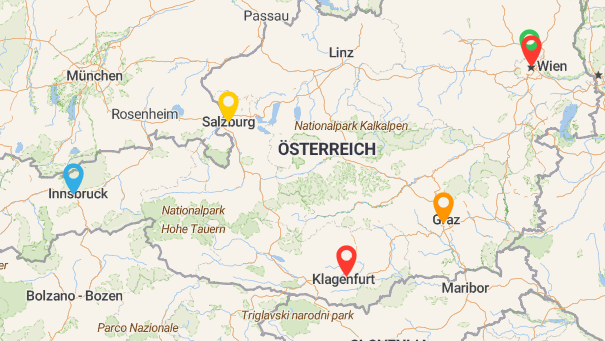 Map of company locations