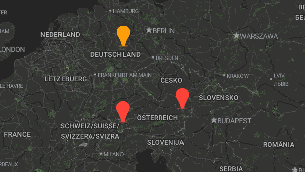 Map of company locations