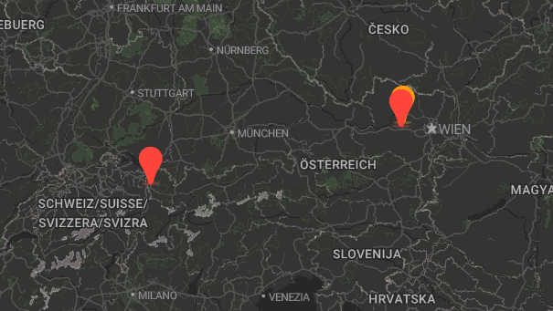 Map of company locations