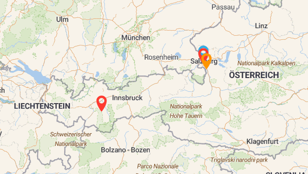 Map of company locations