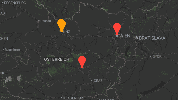 Map of company locations