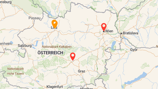 Map of company locations
