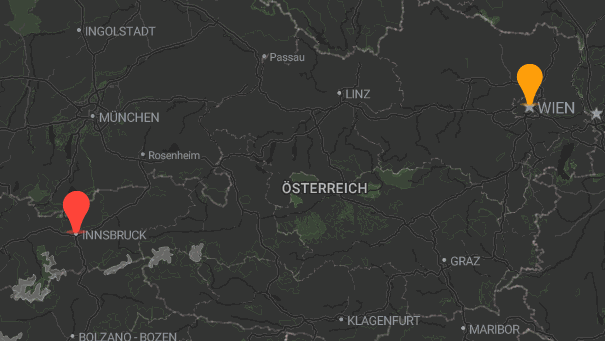 Map of company locations
