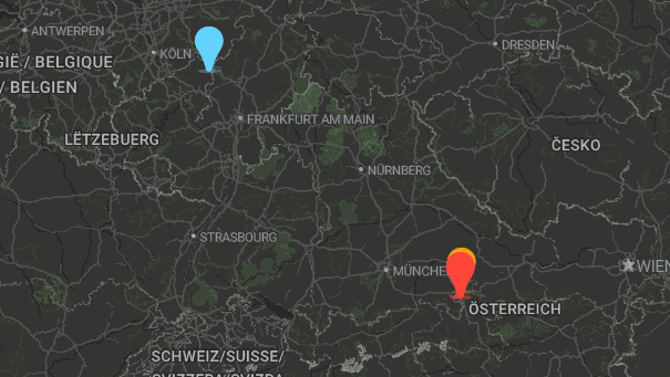 Map of company locations