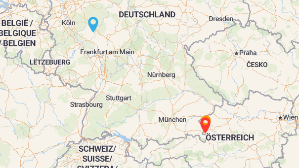Map of company locations