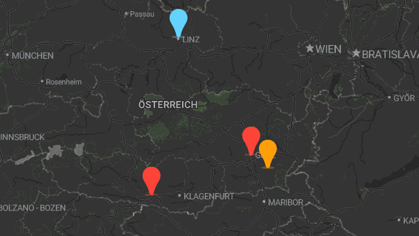 Map of company locations