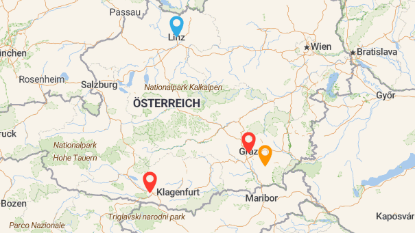 Map of company locations