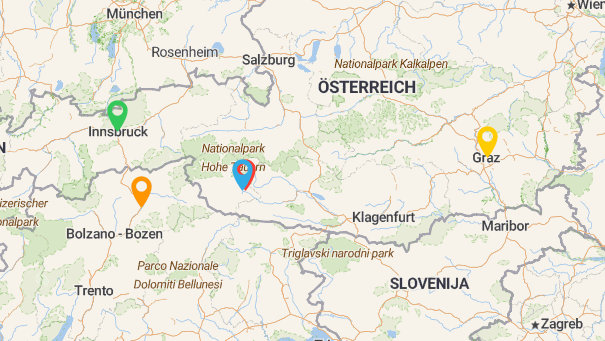 Map of company locations