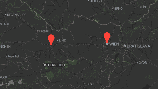 Map of company locations
