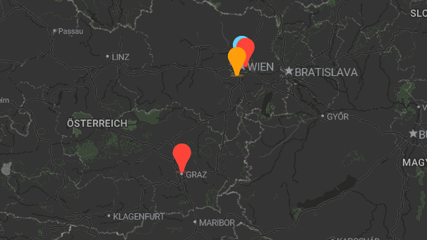 Map of company locations