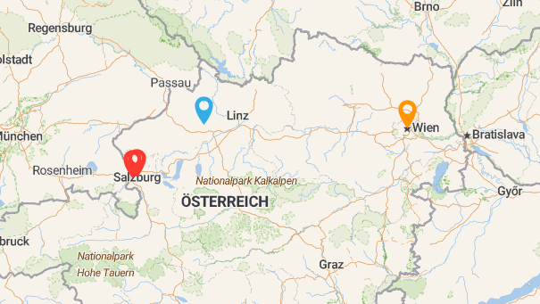 Map of company locations
