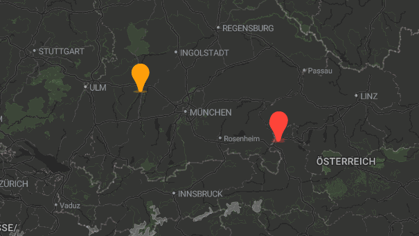 Map of company locations