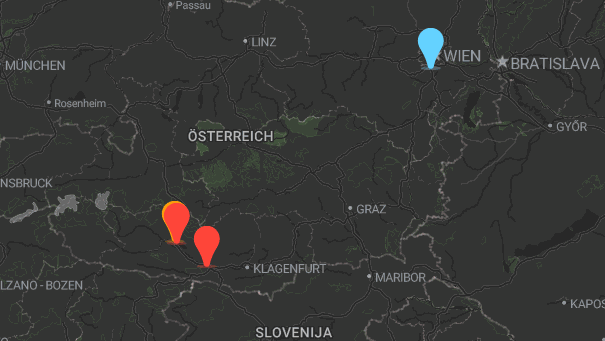 Map of company locations